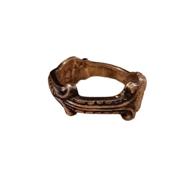 Cute Size 4 Hand Forged Vintage Spoon Ring - Picture 7 of 8